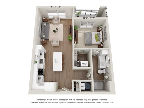 a 1 bedroom floor plan  woodland heights apartments